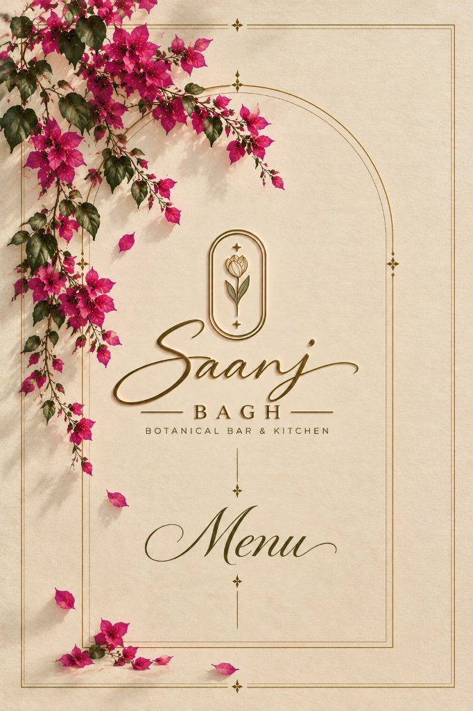 Saanj Bagh — Botanical Bar & Kitchen Menu Cover